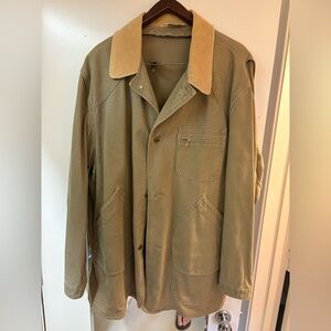 Men's Tan Jacket with Corduroy Collar
